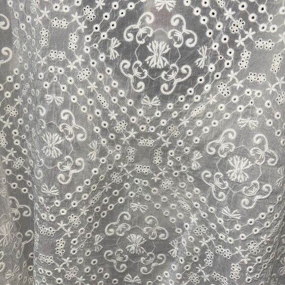 Johnny Was White Embroidered Top  Lillian Dolman XS - Picture 9 of 9